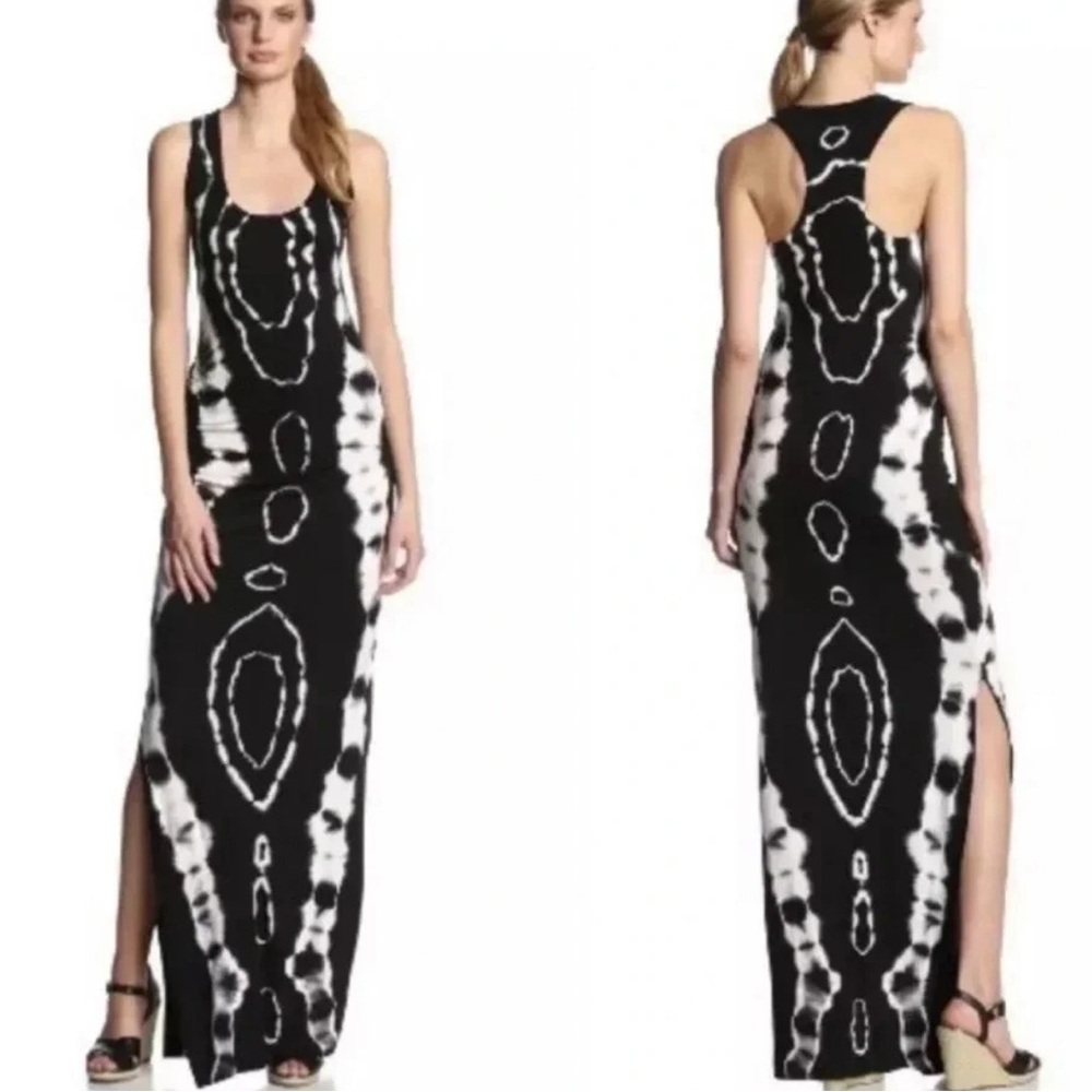 Young Fabulous & Broke navy blue and White Tie-Dye Maxi Dress XS